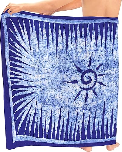 LA LEELA Pareo de playa estándar pareo para hombre Dashiki Sarong Full Beach Wrap