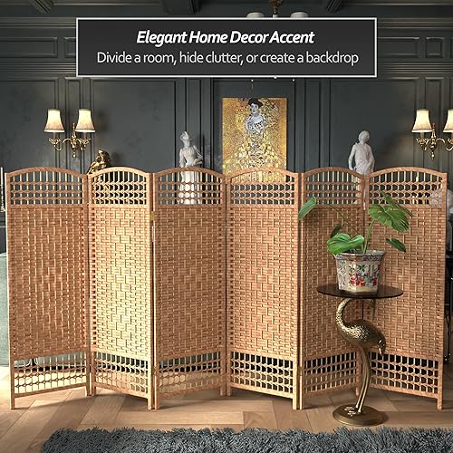 Miniatura 8 de Pantalla plegable de tejido de fibra corta de 4 pies - Blanco - 4 paneles