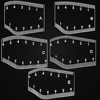 5 piezas de regla de mapeo de cejas, juego de...