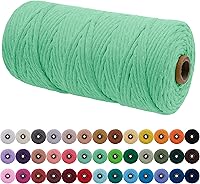 Vista 149 de JeogYong Cordón de macramé de un solo hilo 1mm x 426 yardas (1279 pies) Cuerda de algodón suave Hilo de macramé de 1 mm, suministros de macramé