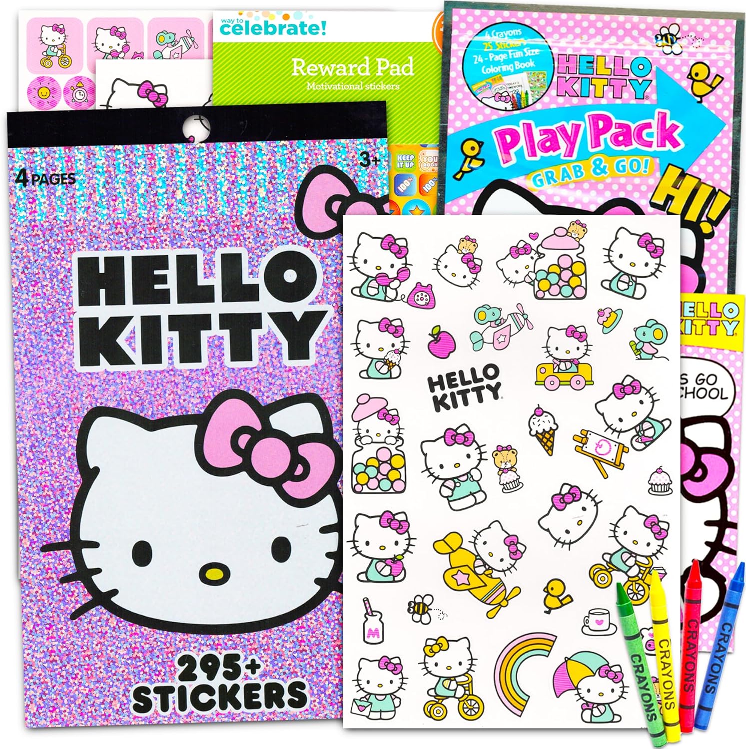 Hello Kitty Stickers Travel Activity Set With Over 2000 Stickers and 12 Activity Pages Plus Bonus Reward Sticker (Hello Kitty Party Supplies)