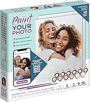 PaintablePictures Custom Paint by Number Kit - Portraits Edition: Photo to Printable Canvas Art, 48 Colors, Beginner-Friendly