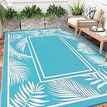 Enyhom Tappeto da Esterno Resistente alle Intemperie 240 x 300 cm, Grande Plastica Tappeto per Esterni Tappeto da Giardino Resistente ai Raggi UV, Resistente ai Colori per Balcone, Pavimento, Camper