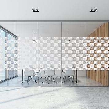 Asian Paints EzyCR8Window Frosted Glass Film? Abstract Design,Multisurface Self Adhesive Privacy Glass Film for Windows,Glass Door,Bathroom,Office,40 * 200 cm