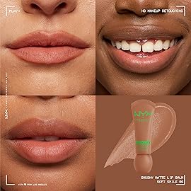 NYX PROFESSIONAL MAKEUP Smushy Matte Lip Balm, Tinted Lip Moisturizer with Soft, Matte Finish - Soft Smile (Soft Nude)