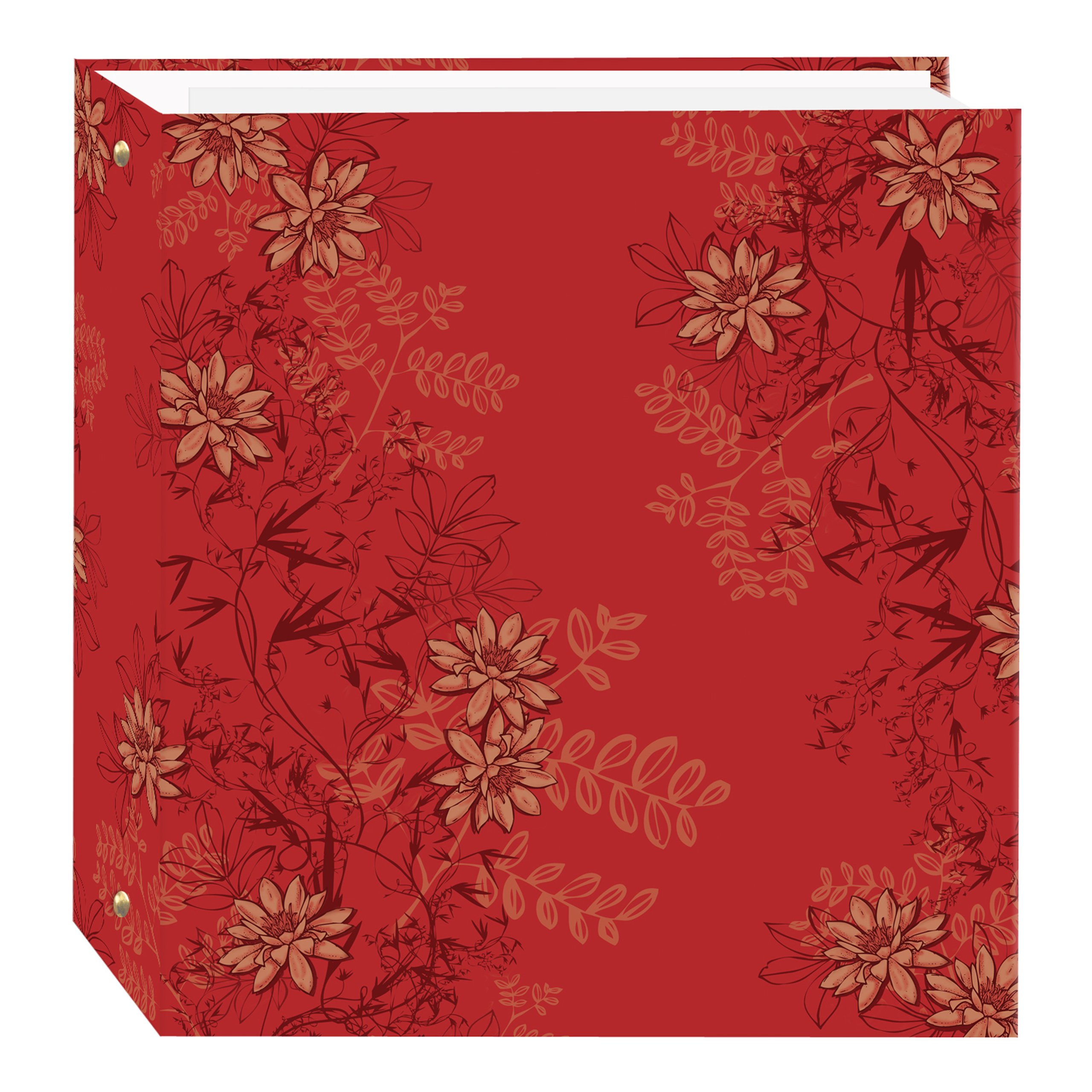 Pioneer Photo Albums TR-100D/RF Magnetic 3-Ring 100 Page Photo Album, Red Foliage Design
