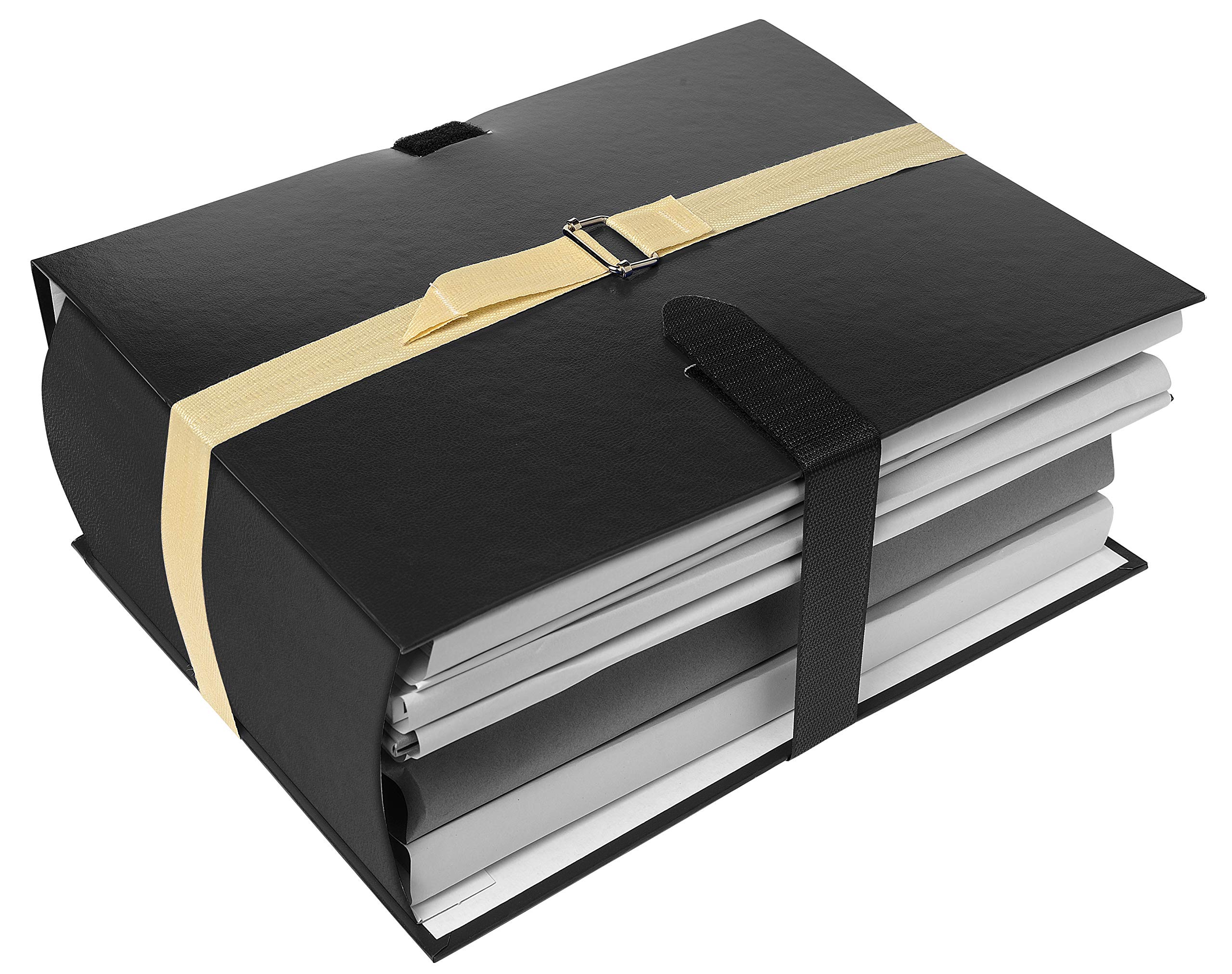 Exacompta 25er Pack Dokumentengurt 100cm mit Verschlussschnalle für Ordner Dokumentenmappen Aktenmappen Ringbücher Beige