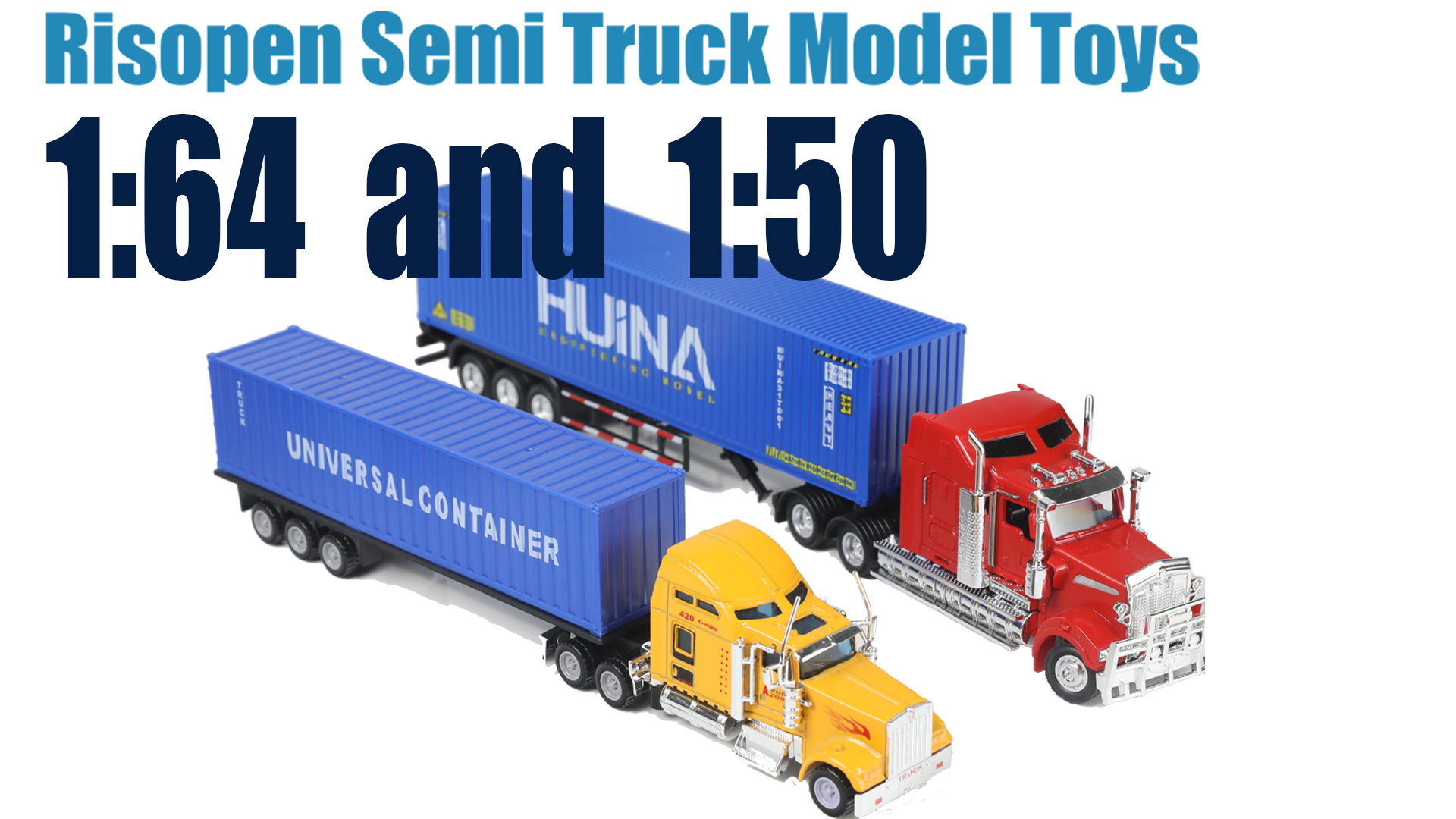 Amazon.com: Risopen 1/64 Scale Container Semi Truck Toy, Transport