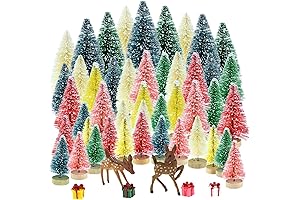 51Pcs Colorful Bottle Brush Christmas Trees