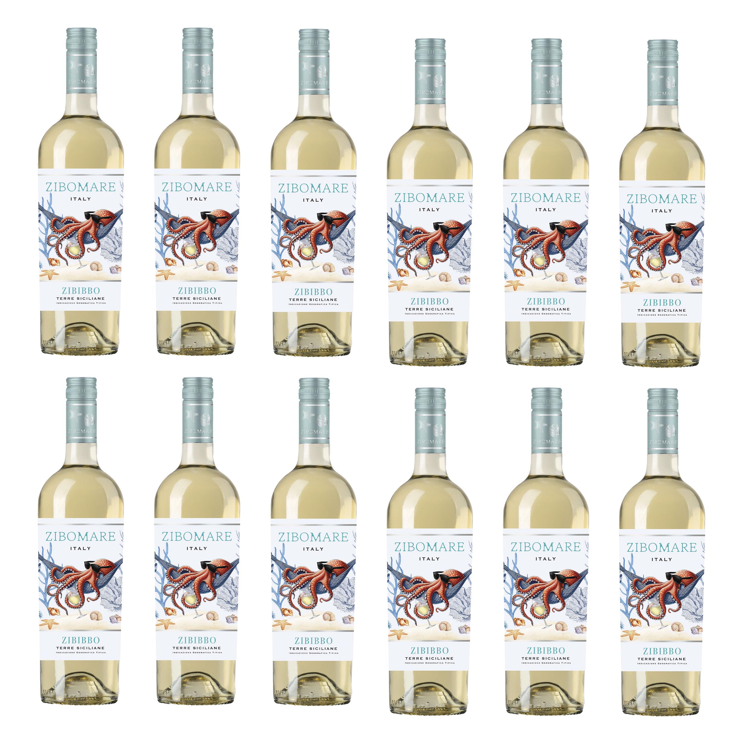 Cantine Terre Collina Zibomare Zibibbo Terre Siciliane IGP trocken Weisswein Italien inkl. FeinWert E-Book (12 x 0.75 l)