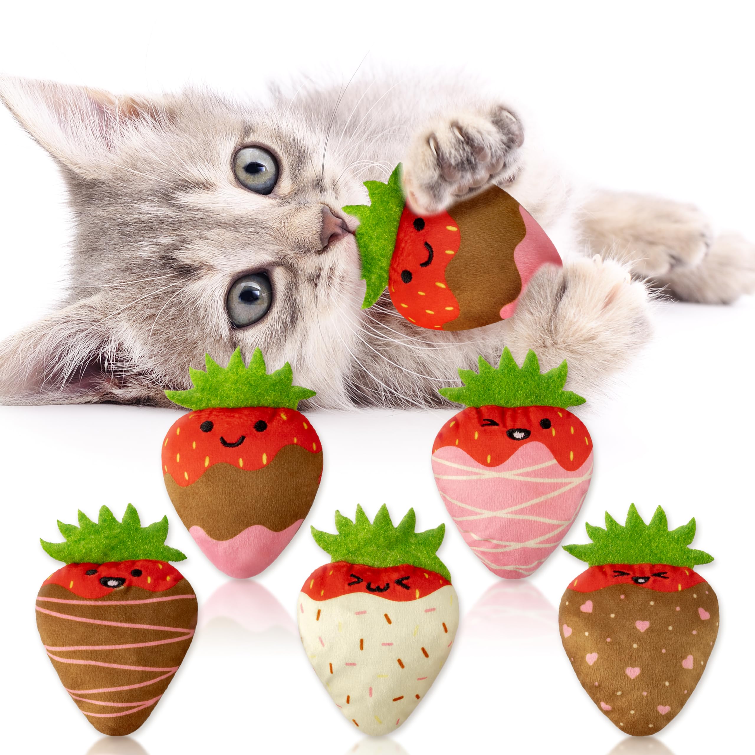 MALLMALL6 Strawberry Chocolate Catnip Toys