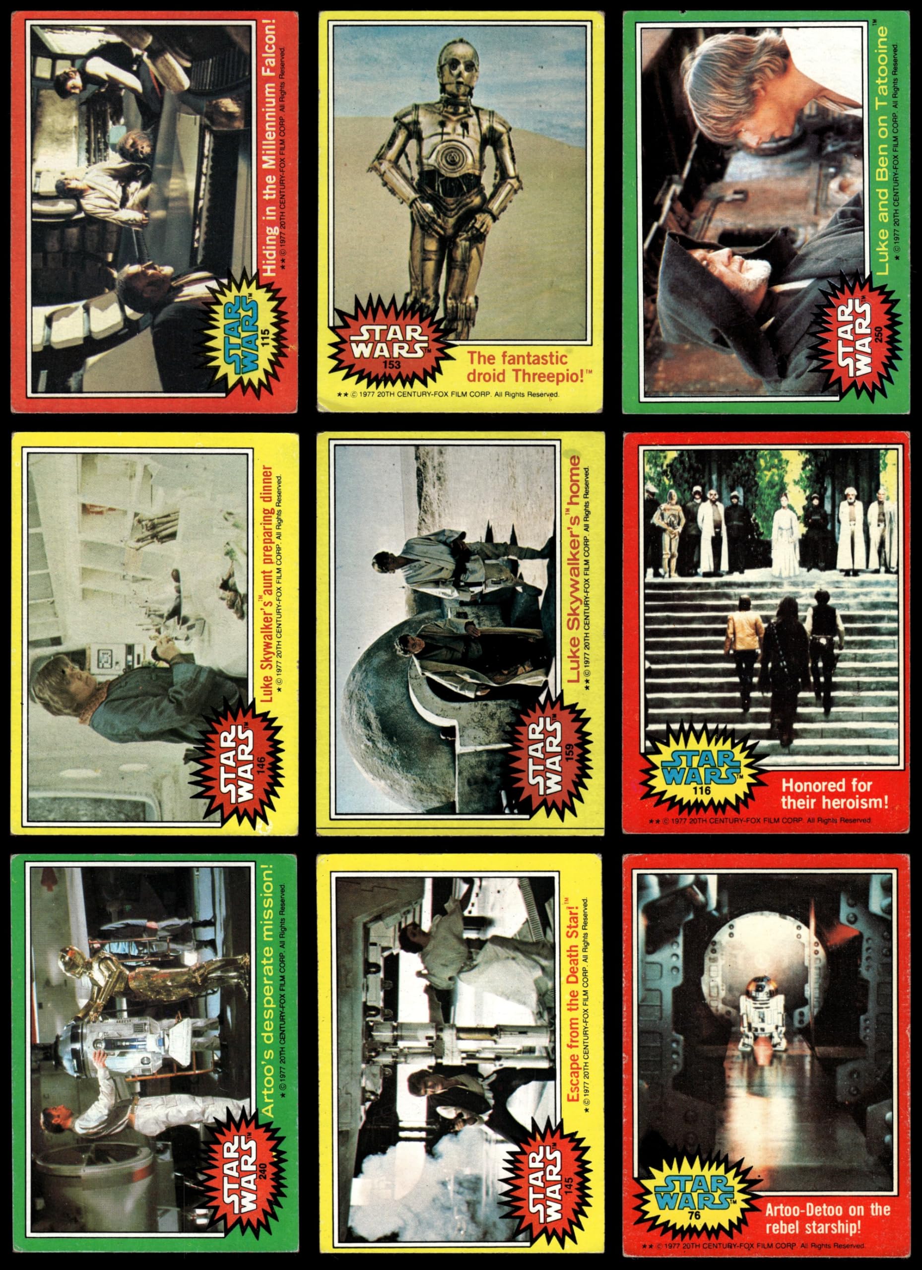 1977 Topps Star Wars Almost Complete Set (Card) EX+ at