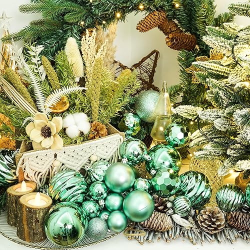 Miniatura 26 de XmasExp Juego de 24 mini esferas de Navidad inastillables para bolas de árbol de Navidad de 1.181 in/1.18 pulgadas (oro rosa)