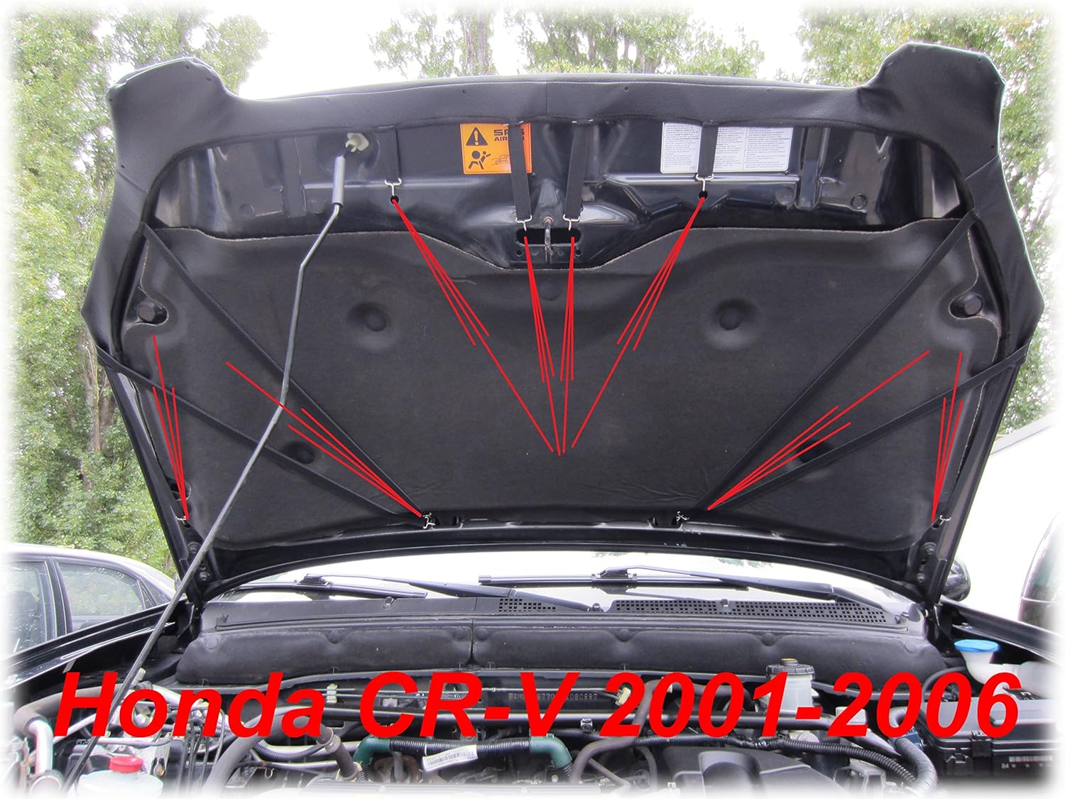 HOOD BRA Front End Nose Mask Compatible with Honda CR-V 2001-2006 Bonnet Bra STONEGUARD PROTECTOR TUNING