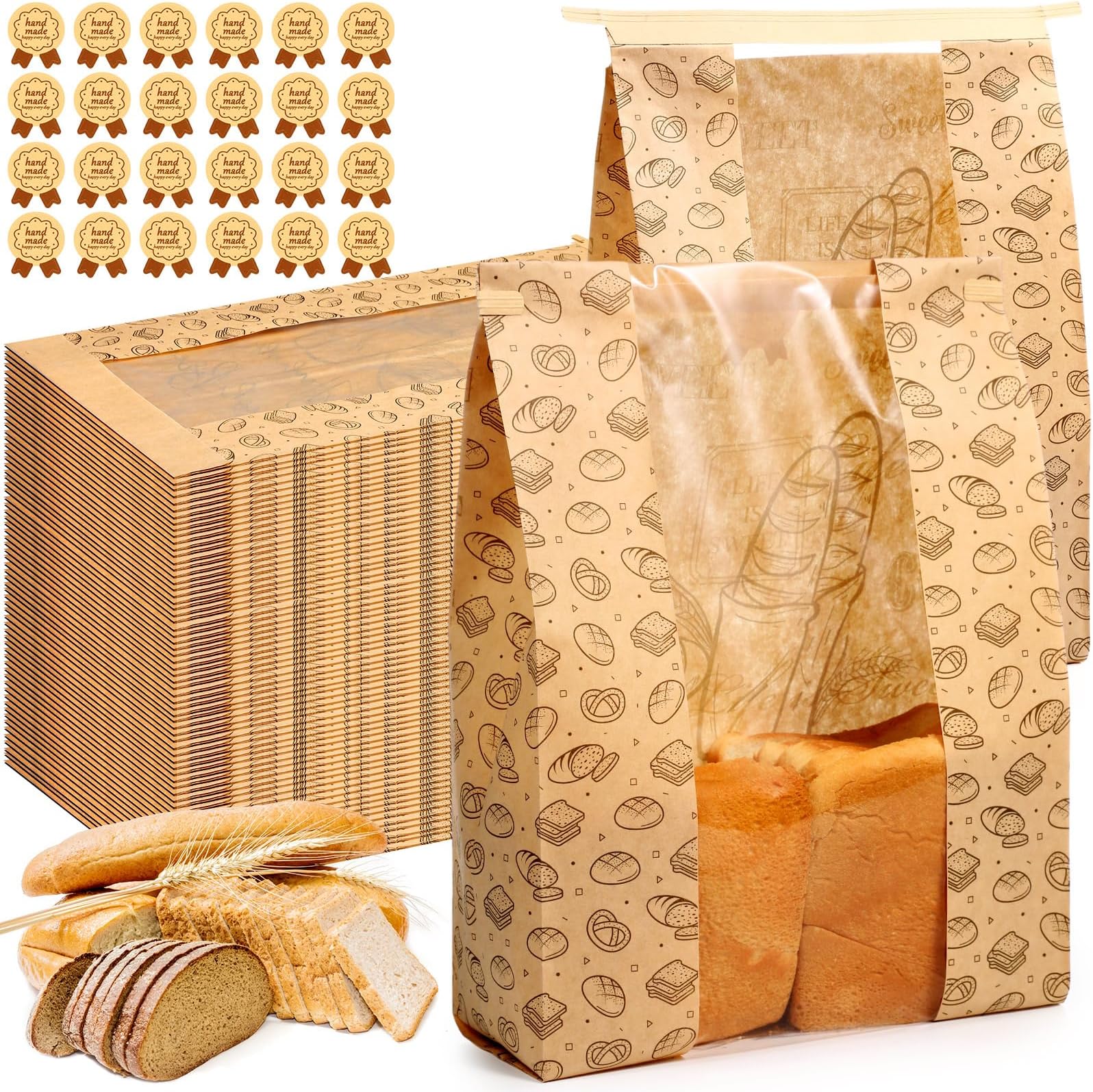 Amazon.com: 30 PCS Sourdough Bread Bags for Homemade Bread - Sukh Kraft ...
