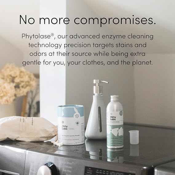 Dirty Labs | Bio Enzyme Laundry Booster | Scent Free | 48 Loads (1 lb)