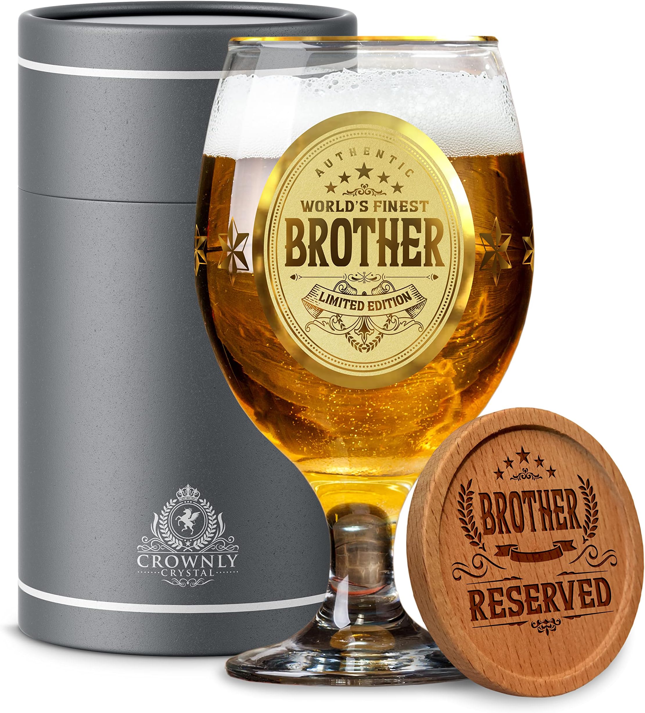 Gifts for Brother Personalised Beer Glass Birthday Gifts for Men from Sister