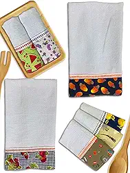 Pano de Prato Pé de Galinha Barrado Gourmet Sortido 10 Peças PRÍNCIPE