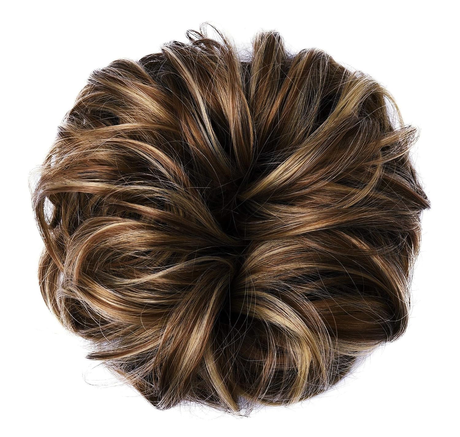 BaFaHo Hair Bun Messy Hair Scrunchies,Curly Ponytail Extension Wavy Synthetic Donut Bun Hair Piece For Women Girl