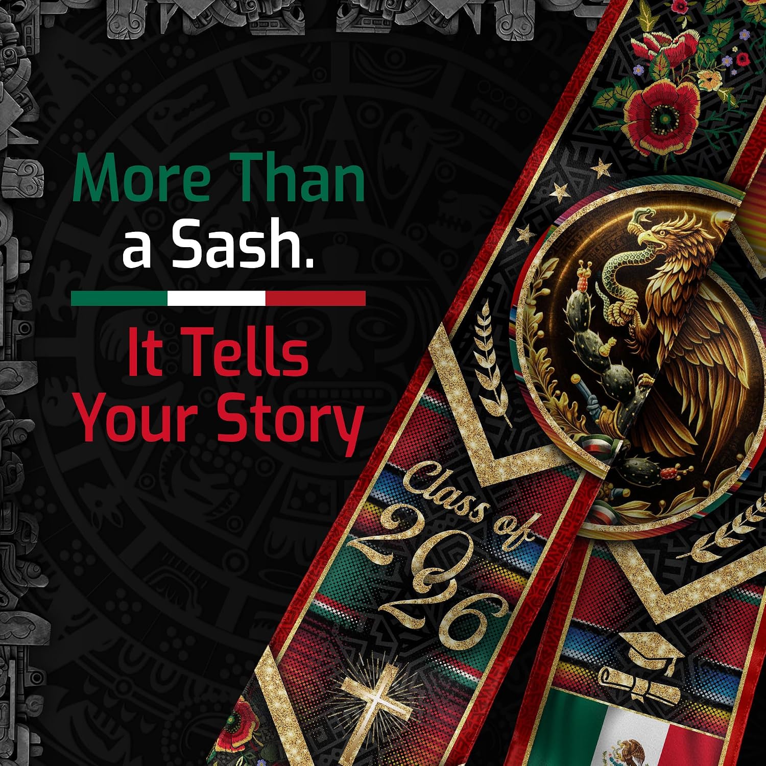 Mexican Graduation Sash, Mexican Stole 2026, Graduation Sash 2026, Graduate Stole