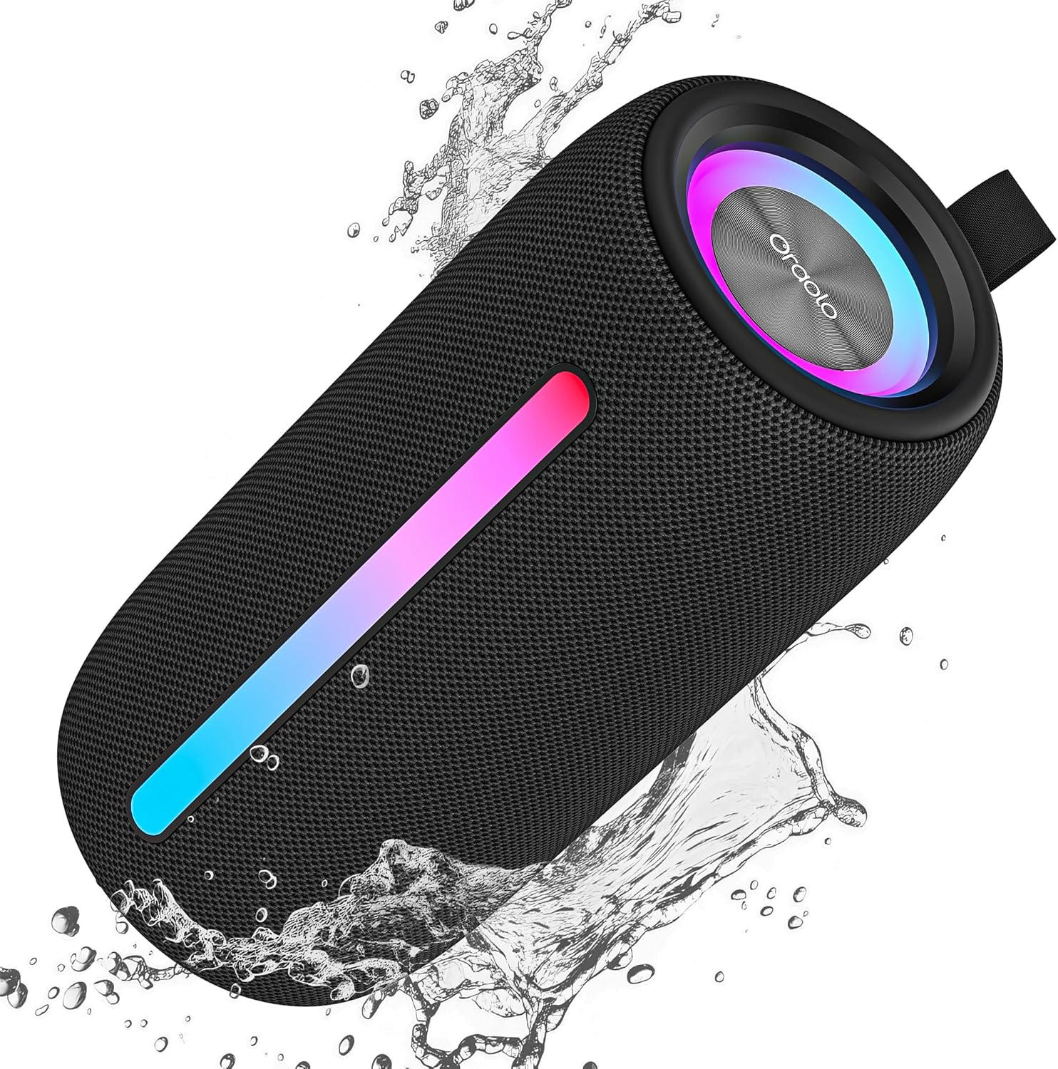 oraolo Cassa Bluetooth, Altoparlante Portatile Wireless con Suono Stereo Cassa Bluetooth Potente da 24W, Luci RGB, Bluetooth 5.4, Supporto AUX/TF Card, Impermeabile IPX6 per Esterno, Adatto per Feste