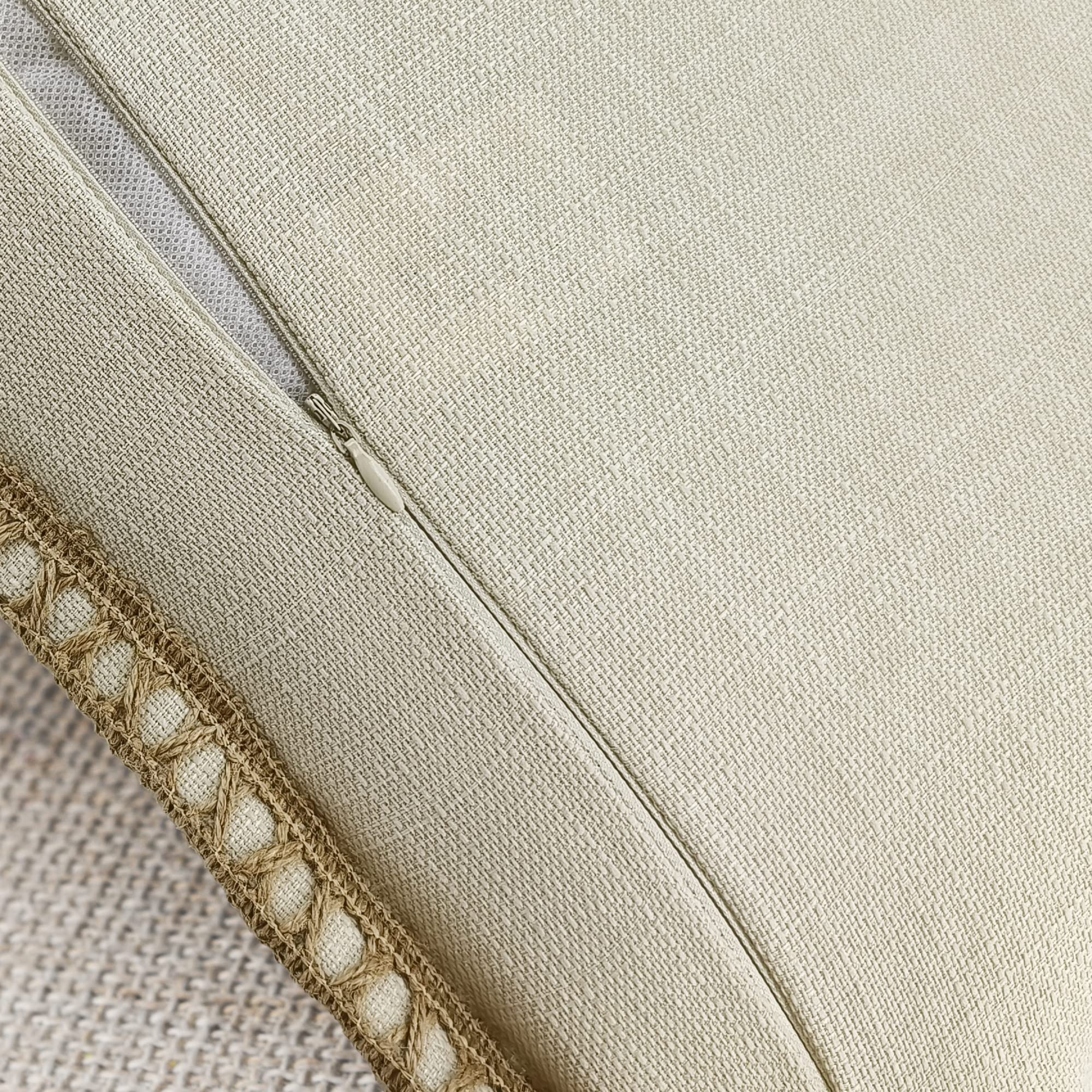NordECO HOME Confezione da 2 federe per cuscini in lino bianco, 40 x 40 cm, decorative, con bordi rifilati, 16 x 16 cm, per decorare il divano