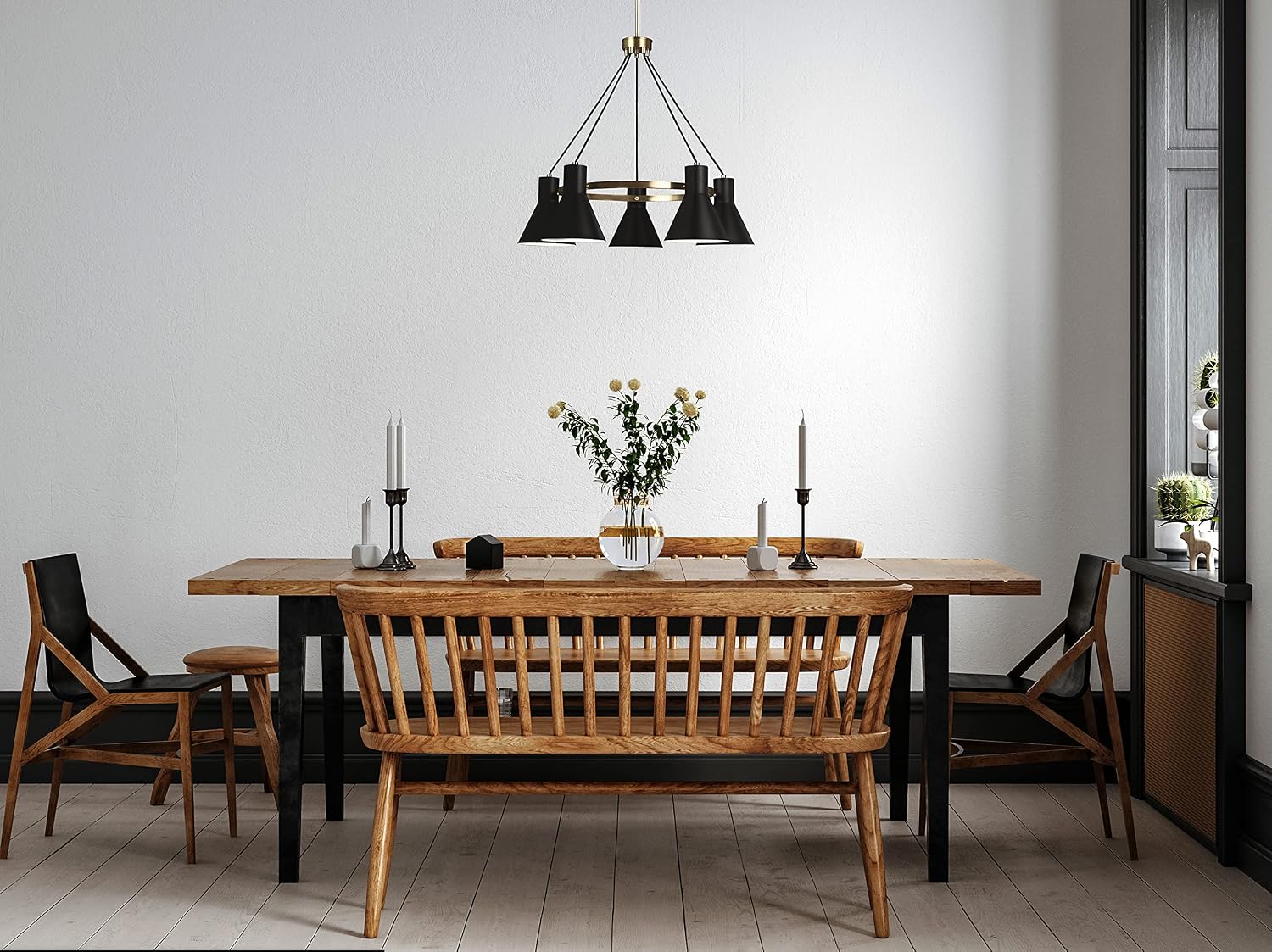 🔥 Hot Deals Sea Gull Lighting Generation 3141305-848 Contemporary Modern Five Light Chandelier from Seagull-Towner Collection Dark Finish, Satin Bronze