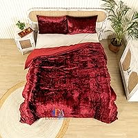 Vista 4 de Fundas de edredón de terciopelo aplastado ultra lujosas, ropa de cama bohemia color burdeos, tamaño Queen, ropa de cama UO, funda de edredón Donna