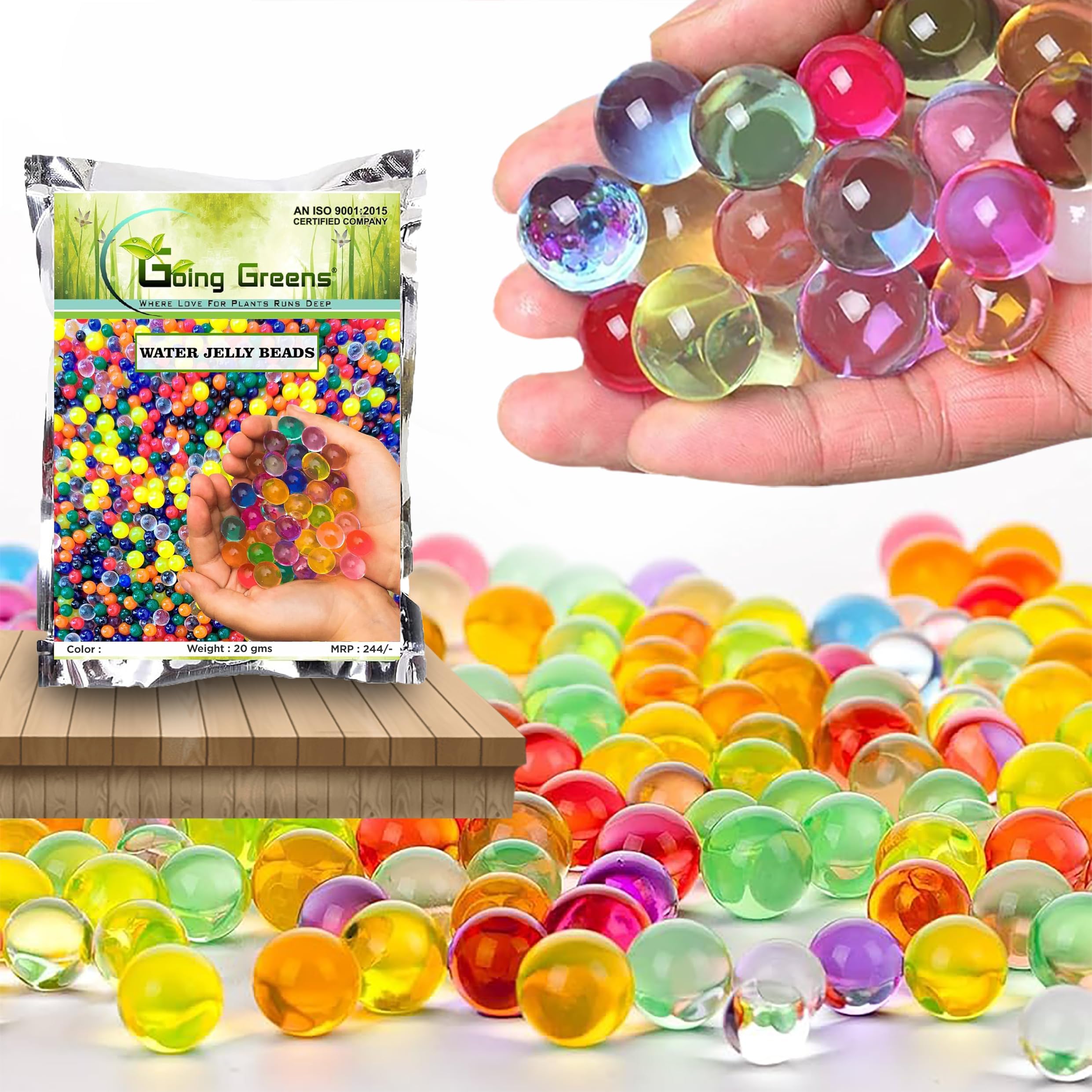 Water Jelly Beads - 20 Gm (Multicolored) - Gel
