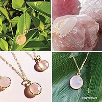 Vista 24 de Round Pendant Necklace, Natural Gemstones, Labradorite, Rainbow Moonstone, Crystal, Rose Quartz, Amethyst, Citrine, Sterling Silver, Handmade