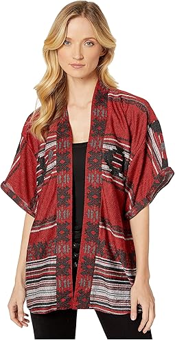 Aztec Stripe Border Red