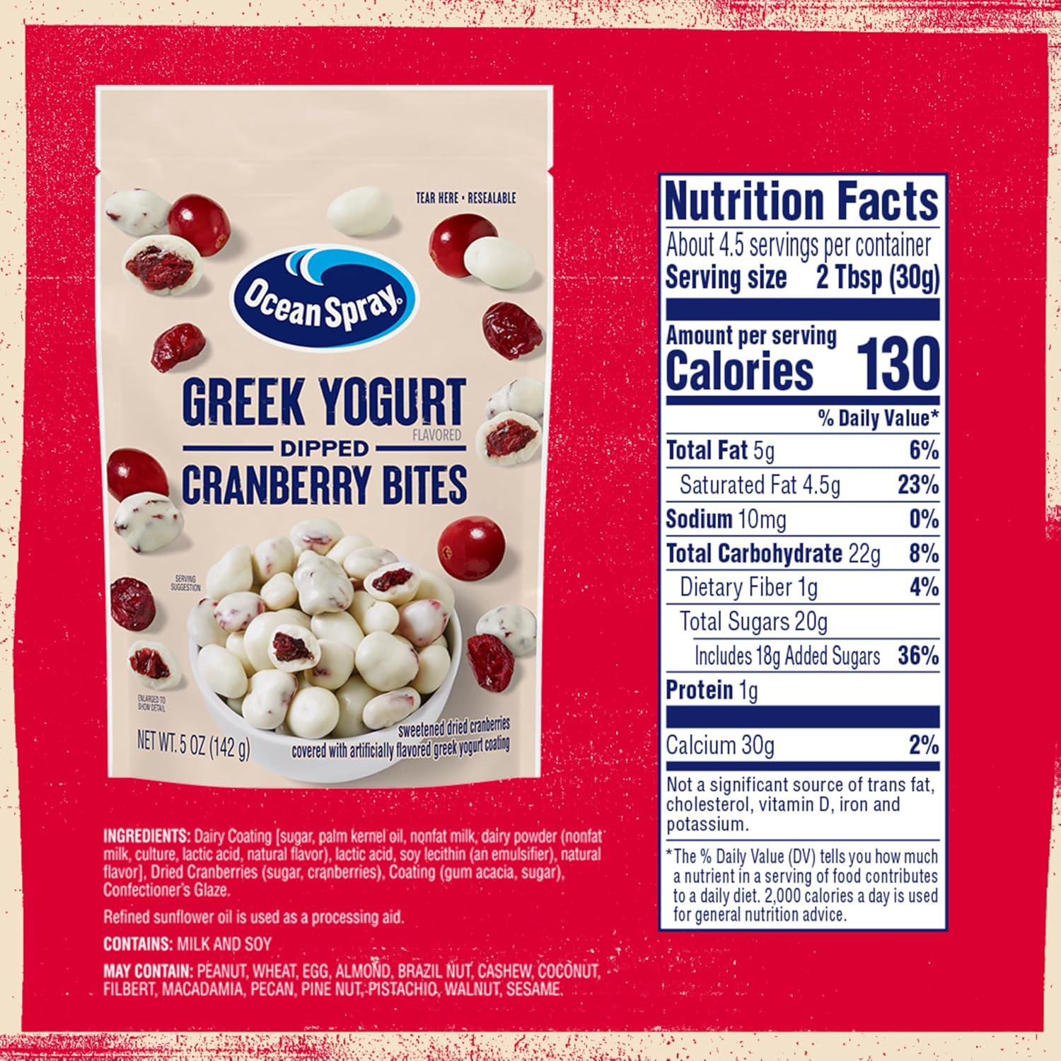 ® Greek Yogurt Covered Craisins®, Greek Yogurt Flavored,