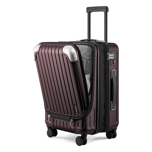 LEVEL8 Grace Large Carry on Luggage 20 Inch Expandable Hardside Suitcases with wheels Abs Pc Harshell Spinner Luggages