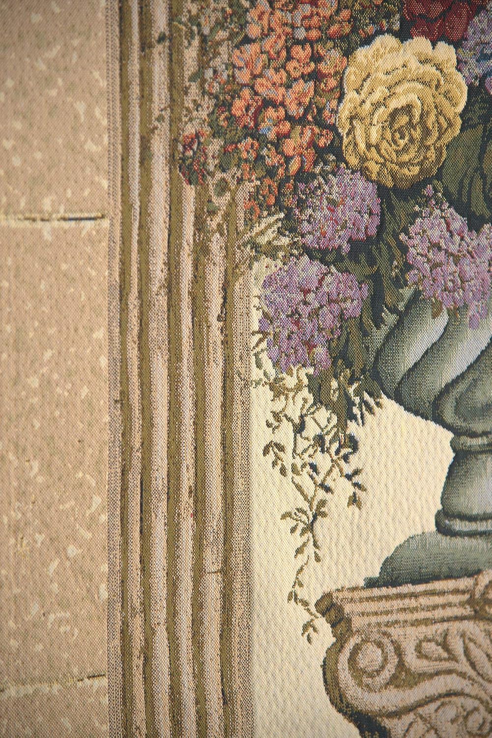 Floral Arch Duo Belgian Tapestry Wall Hanging - 61 in. x 66 in. Cotton/Viscose/Polyester by Charlotte Home Furnishings