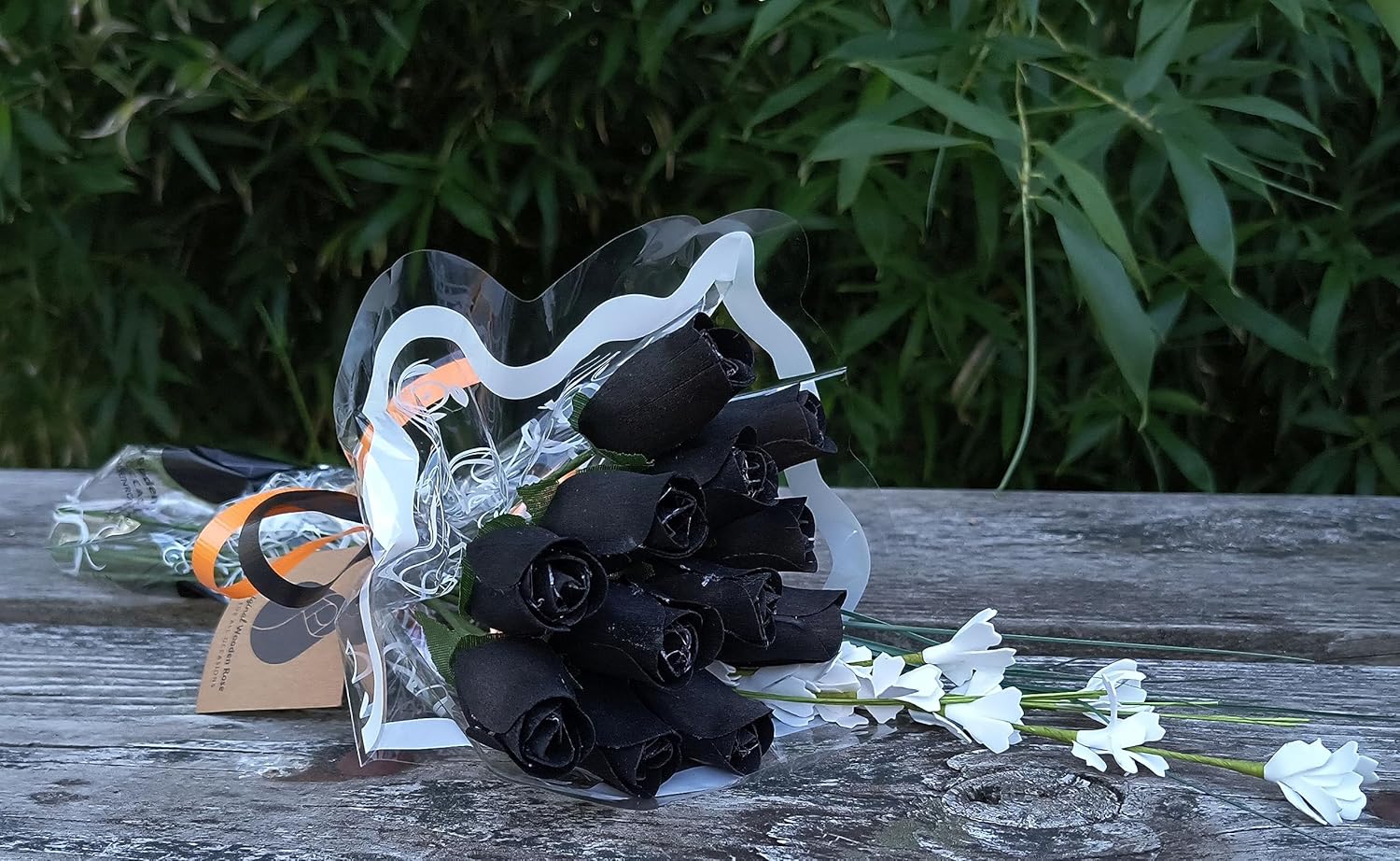 Halloween All Black Gothic Flower Bouquet Closed Bud (1 Dozen)