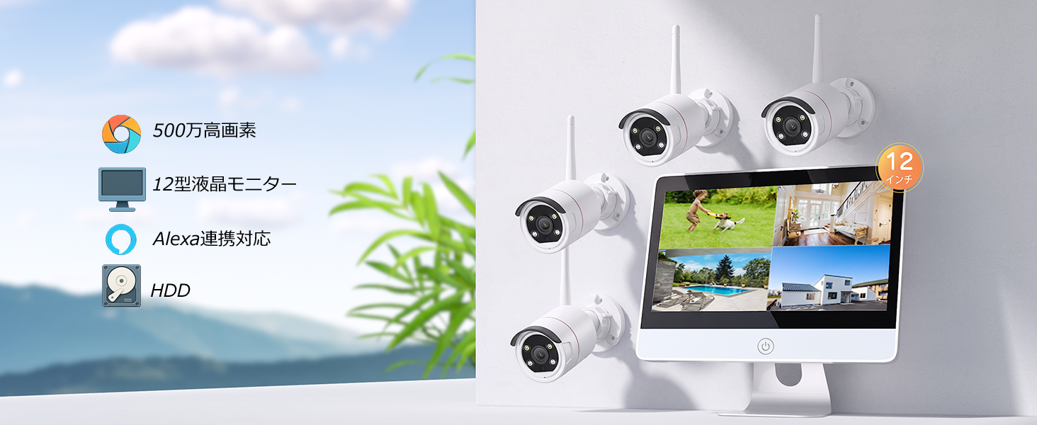Amazon.co.jp: YESKAMOO【迫力の12インチ大画面・一体型モニター付き