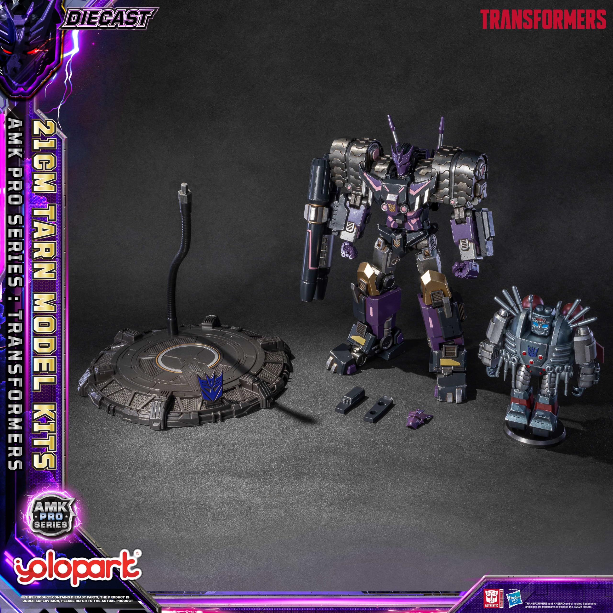 YOLOPARK Transformers Toy IDW Tarn - Statuina d'azione, 21 cm, articolo da collezione altamente articolato AMK Pro serie Tarn e Nichel, kit di modellismo con controllo magnetico LED per persone a