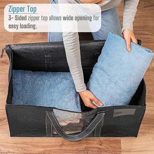 Miniatura 2 de VENO Paquete de 8 bolsas para mudanza, suministros de mudanza, cajas de almacenamiento de embalaje universitario con tapas alternativas, bolsas