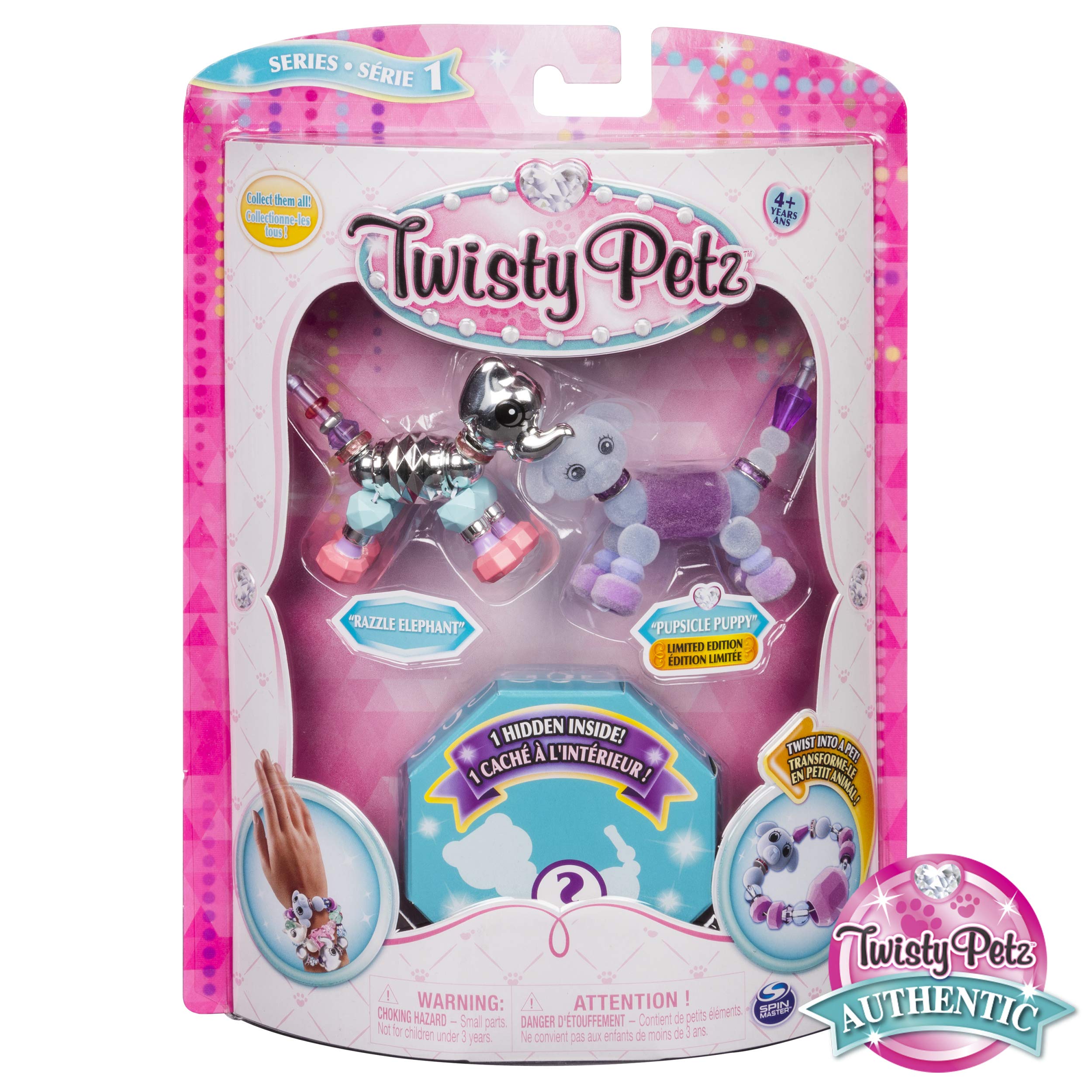 Twisty Petz Collectible Bracelet Set, Elephant, Puppy & Surprise Pet