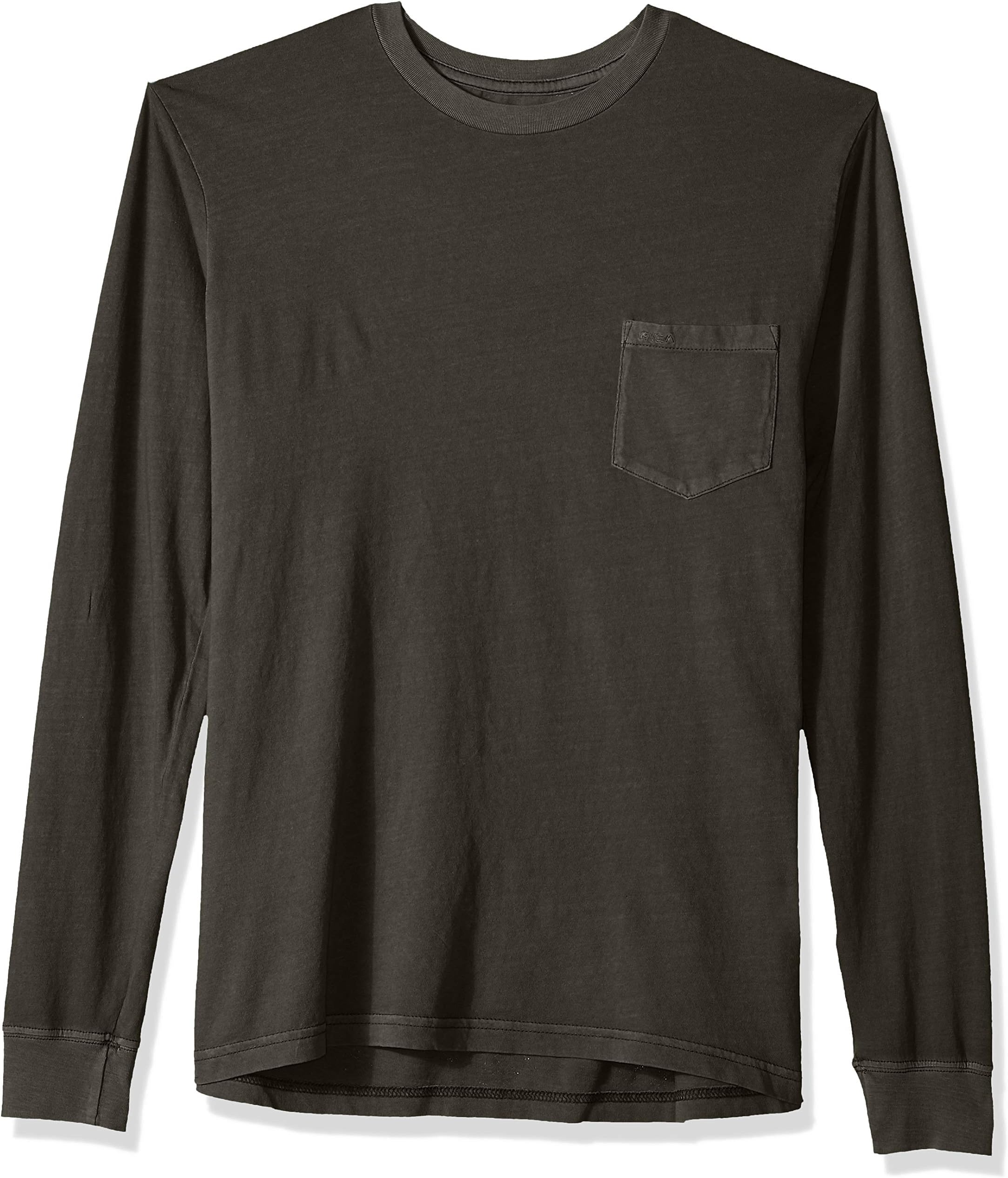RVCAMen's PTC Pigment Long Sleeve Crew Neck Pocket T-Shirt