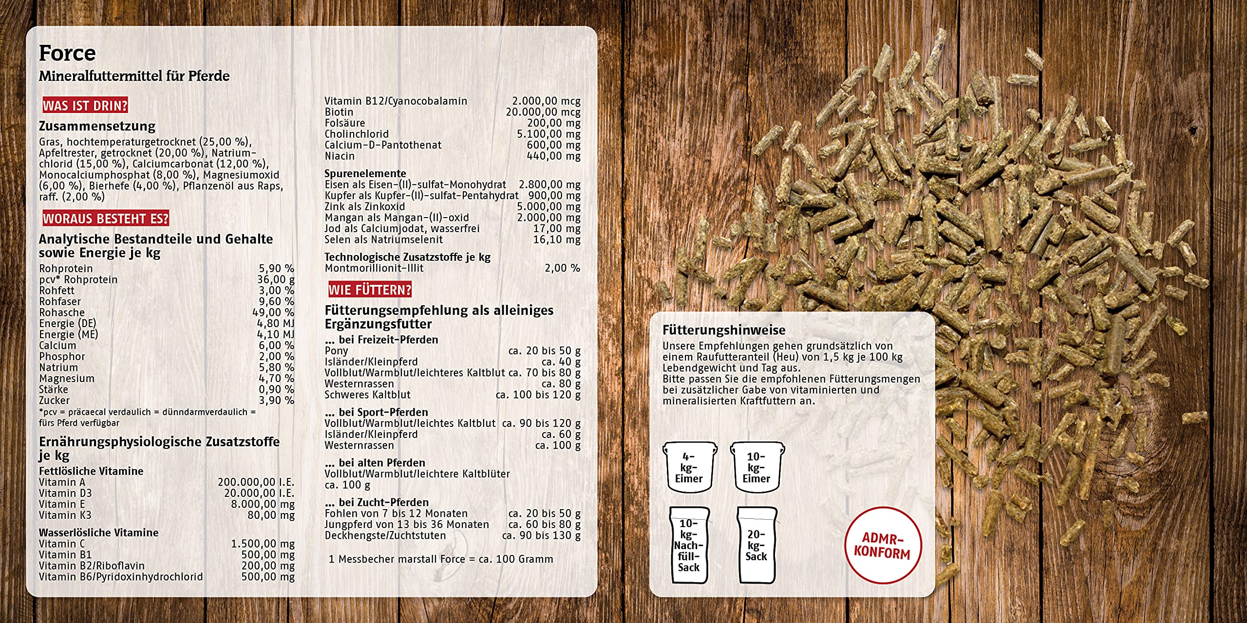marstall Premium-Pferdefutter Force, 1er Pack (1 x 10 kilograms)
