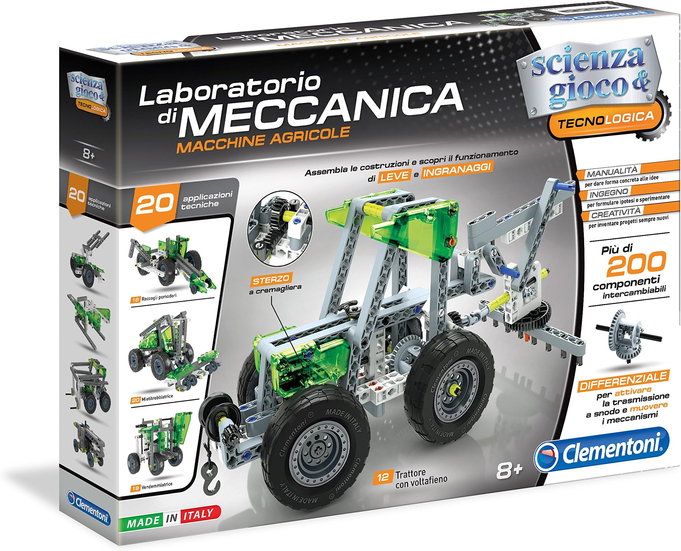 Clementoni 13953 – Laboratory of Mechanical, Aeroplanes and Helicopters Farming Machinery multi-coloured