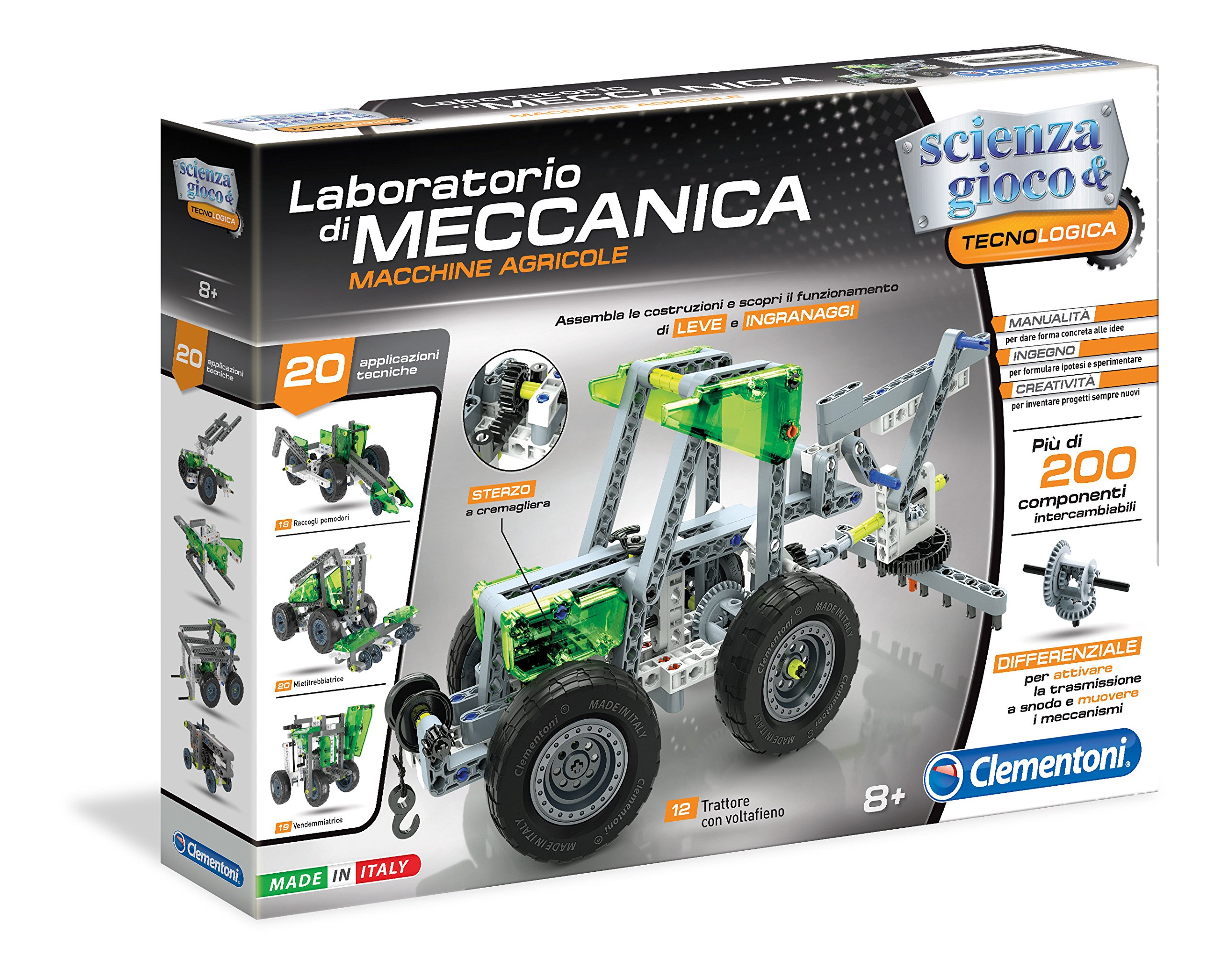 Clementoni 13953 – Laboratory of Mechanical, Aeroplanes and Helicopters Farming Machinery multi-coloured