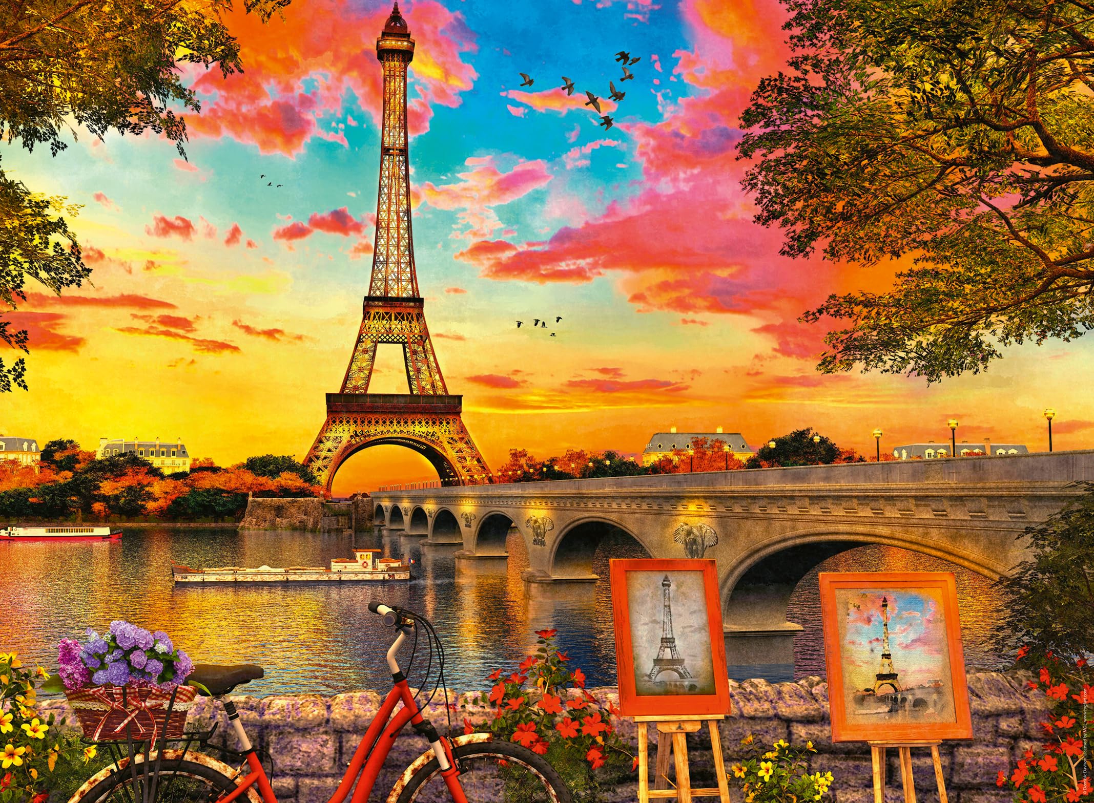 Ravensburger Evening in Paris 500 Piece Jigsaw Puzzle for Adults and Kids Age 10 Years Up - France