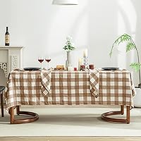 Vista 20 de EVERLY 100% Pure Linen Rectangle Tablecloths 60x84Inches for Dining,Buffet Parties,Picnic,Events,Weddings and Restaurants,Decorative Black