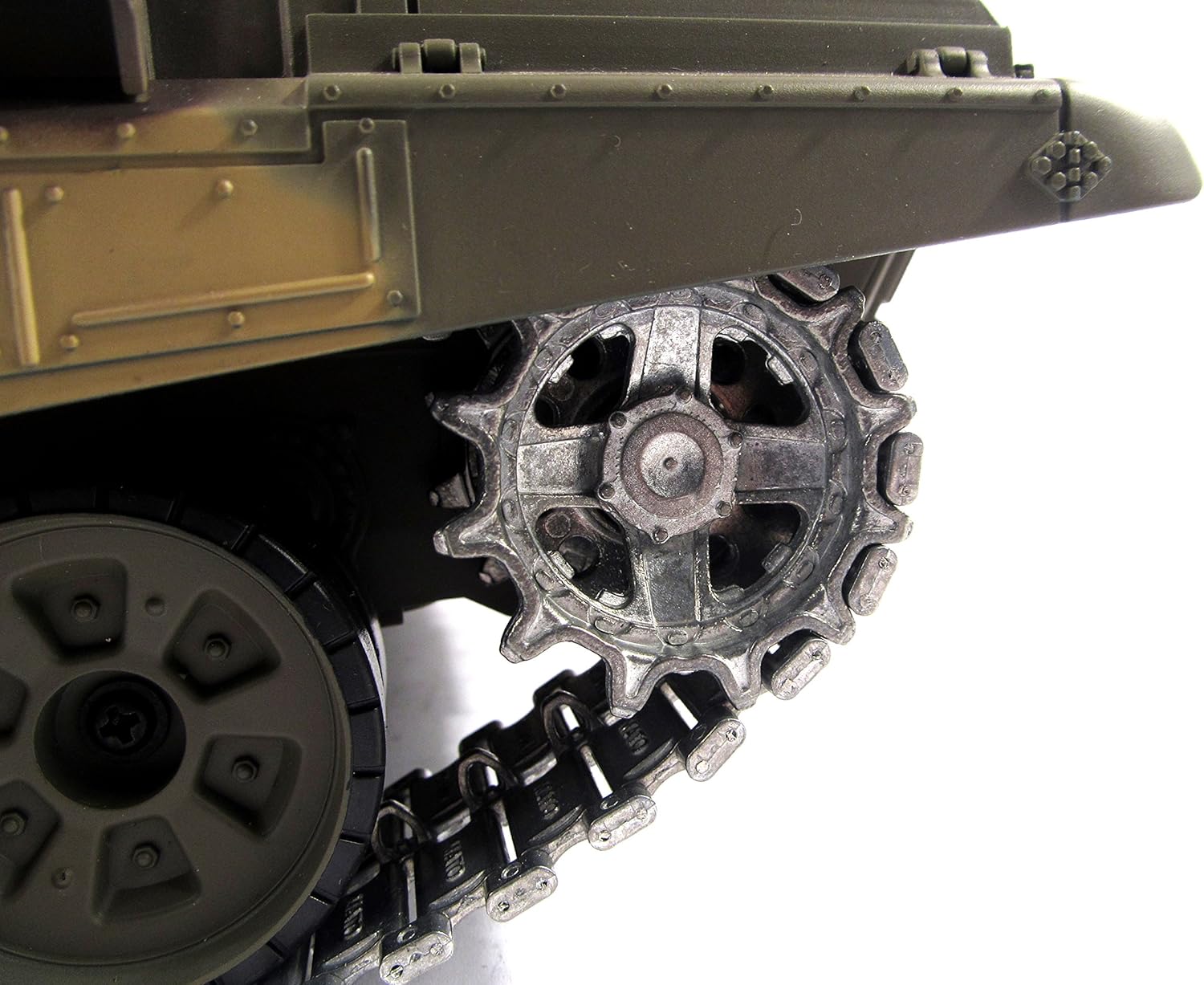Mato Metal Tracks Sets Sprockets with Metal Caps Idler Wheels with Bearings for Heng Long 3938 Russian T 90 1 16 Tank