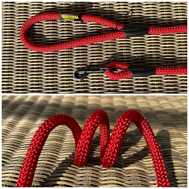 Foto 4 de 5 de Correa clásica de Cuerda para Perros, 120 cm. Rojo