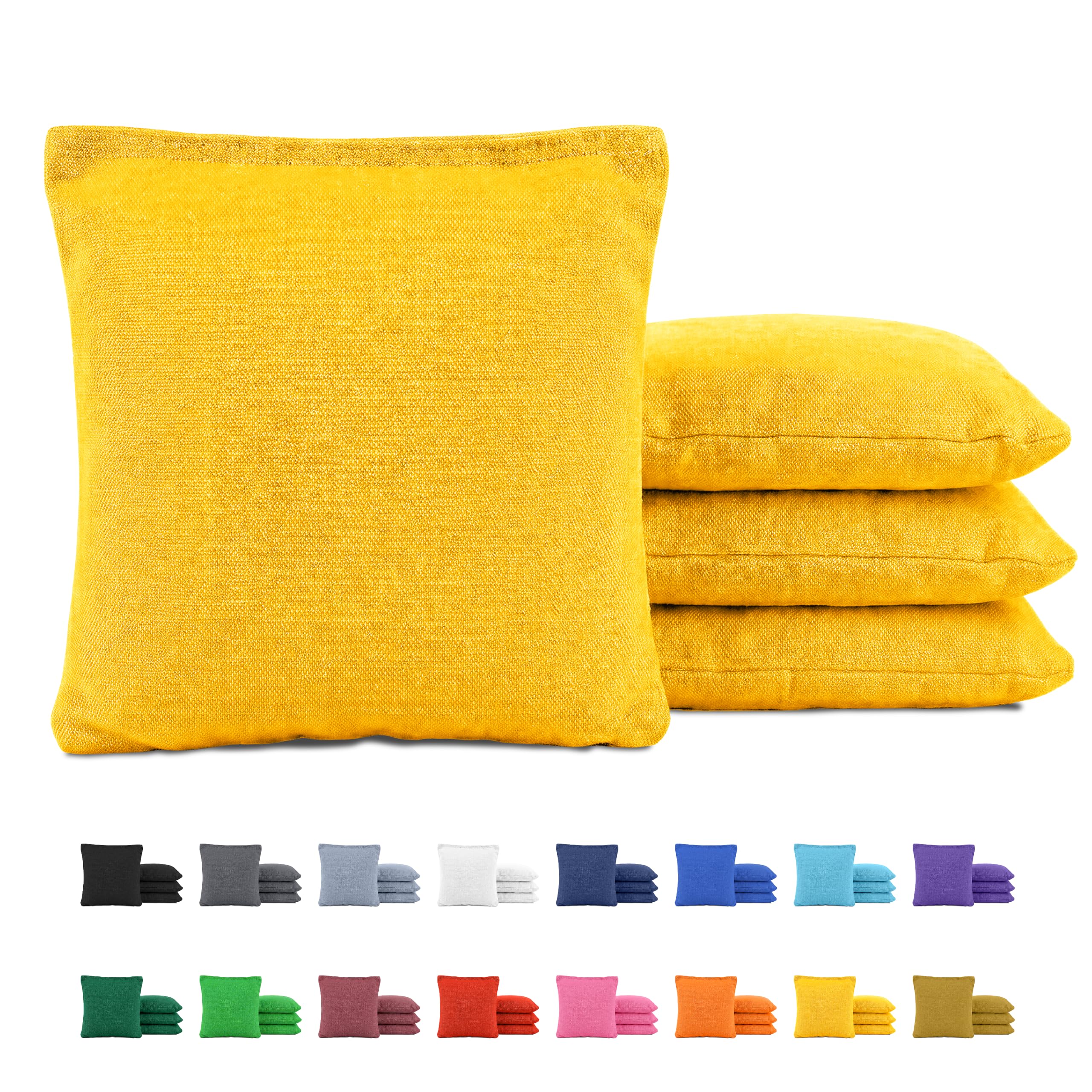 GoSports Classic Cornhole Bean Bags Set of 4-16 Colors Available - Regulation All Weather, Mix and Match