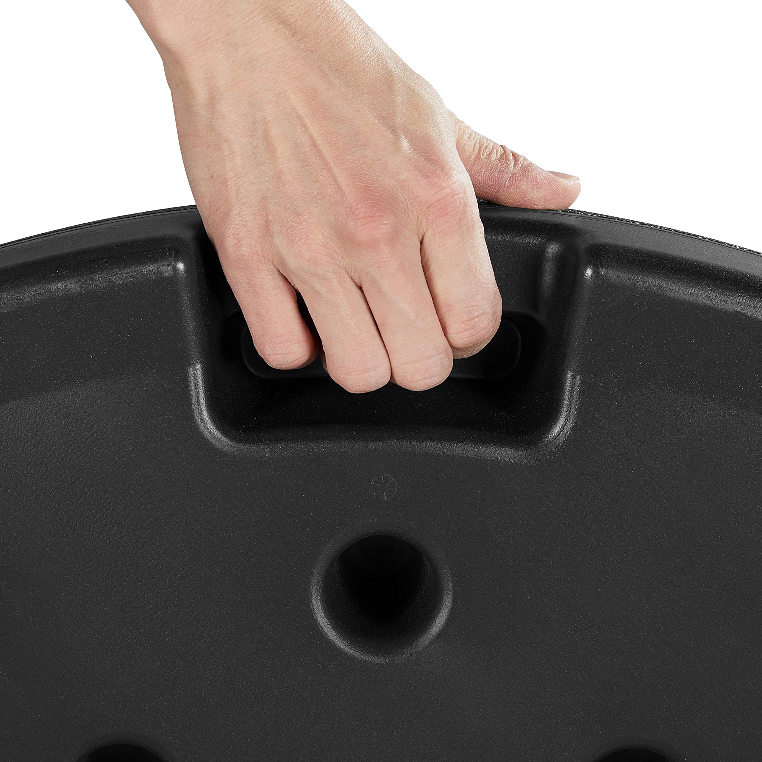 Yaheetech Sonnenschirmständer 4-teilig 48,5 cm Wasser befüllbare, Schwarz | Schirmgewicht Ampelschirm Faltbar Schirmständer mit eingebauten Griff mit 52 kg Wasser oder 66 kg Sand befüllbar