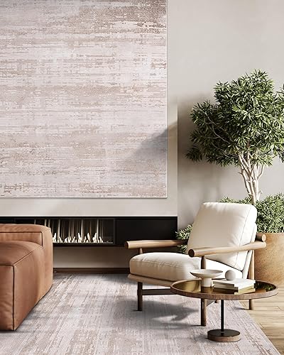 Miniatura 9 de CAMILSON Alfombras modernas de lujo para sala de estar, alfombra abstracta vintage de 5 x 7 pies, suave, resistente a las manchas, fácil limpieza,